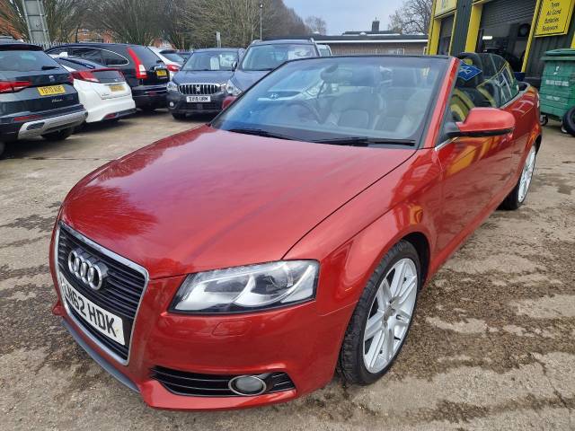 Audi A3 1.8 T FSI S Line 2dr S Tronic [7] Convertible Petrol Red